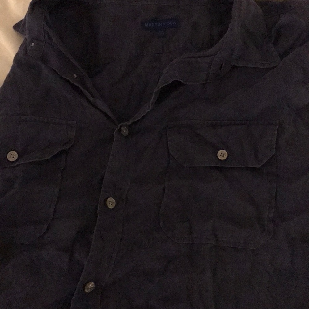Long sleeve button down shirt.